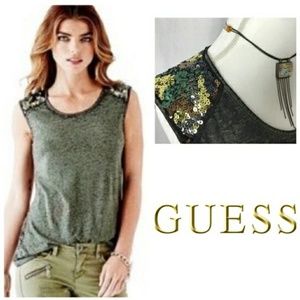 GUESS Sequin Top